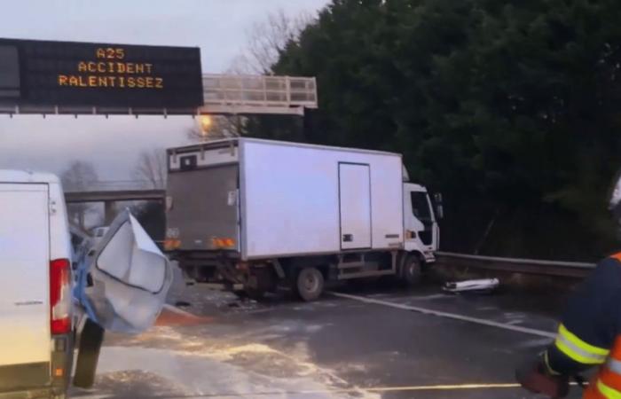 several accidents took place on the A25 and the A26