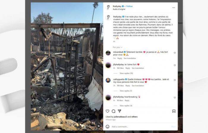 Laeticia Hallyday shares images of her house destroyed by fires in Los Angeles