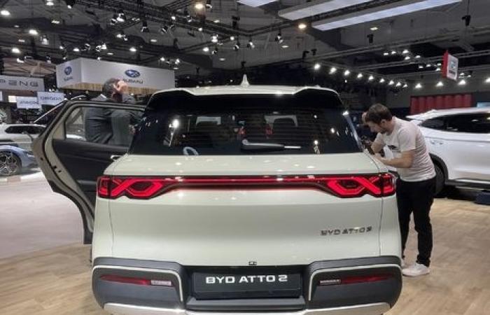 The BYD Atto 2 SUV present at the Brussels Motor Show