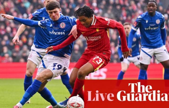 Liverpool v Accrington Stanley: FA Cup third round – live | FA Cup