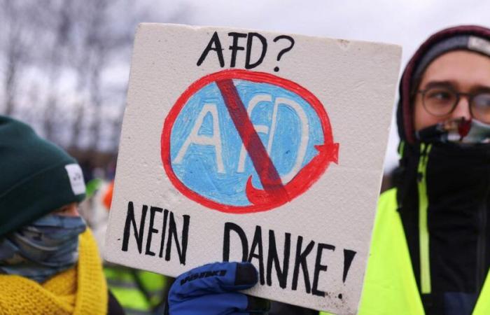 in Germany, demonstrators disrupt an AfD congress