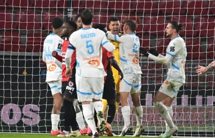 Third penalty saved this season by Geronimo Rulli with OM, in Rennes