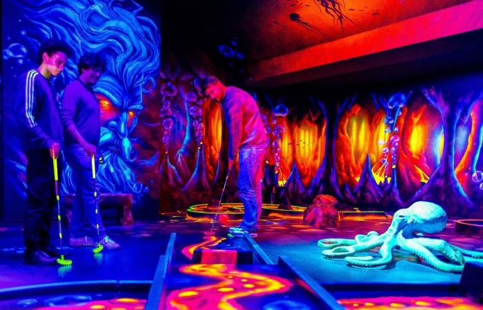 A fluorescent mini golf course is coming to the capital