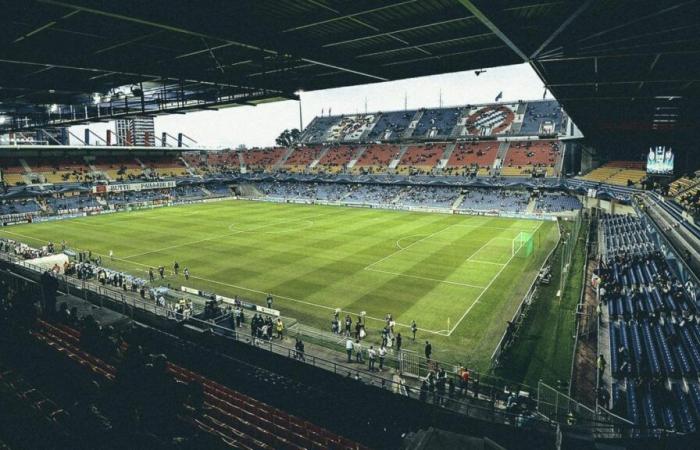 The inflammatory banner of Montpellier supporters