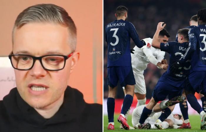 Mark Goldbridge demands Man Utd players ‘walk off the pitch’ after ‘disgusting’ moment during Arsenal game – Man Utd