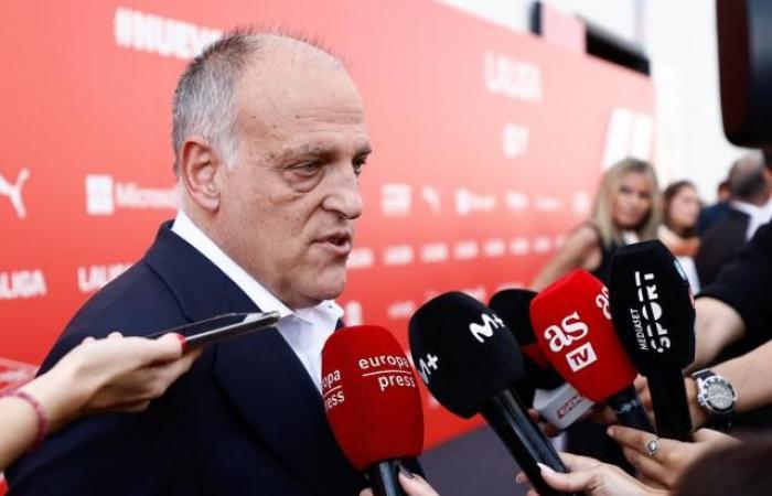 Javier Tebas does not let go of Barça in the Dani Olmo affair