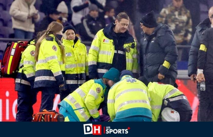 Francis Amuzu evacuated on a stretcher during the Topper: Anderlecht gives news of its player