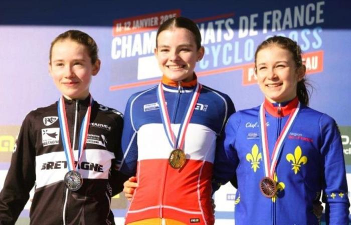 Lucie Elizalde, 16, wins the title of French cyclo-cross champion