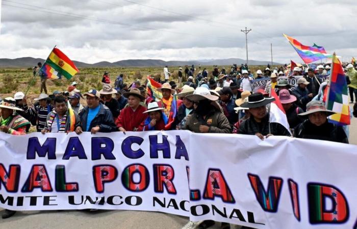 Bolivia: Third day of march of supporters of Evo Morales