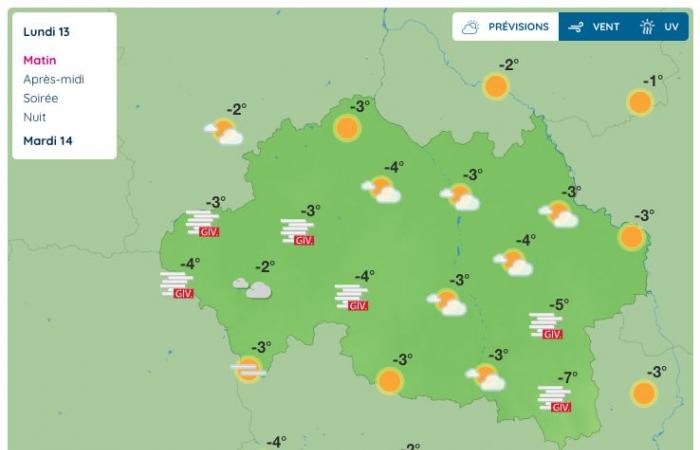 Allier (weather) – What will the weather be like on Monday January 13, 2025?