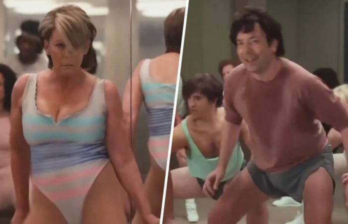 Jamie Lee Curtis, Jimmy Fallon recreate jazzercise from ‘Perfect’