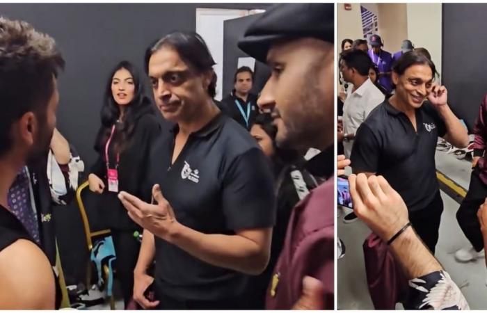 ILT20 Opening Ceremony: Shoaib Akhtar and Harbhajan Singh catch up with Shahid Kapoor, video goes viral