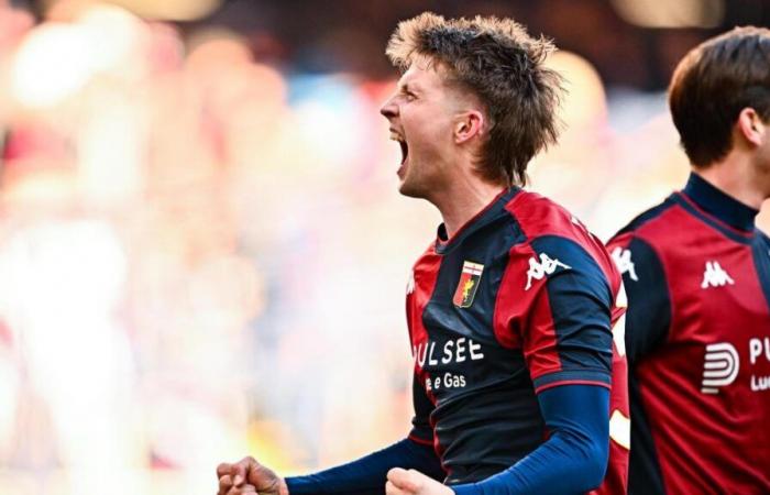 Genoa-Parma 1-0, goal by Frendrup