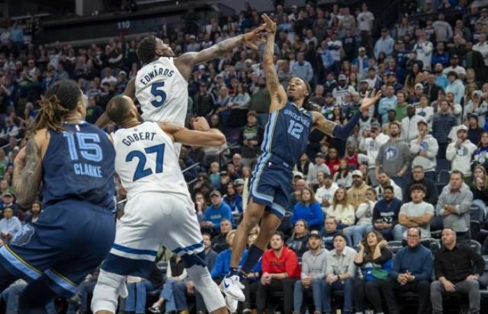 Memphis point guard Ja Morant knocks out Minnesota and Rudy Gobert late in the game