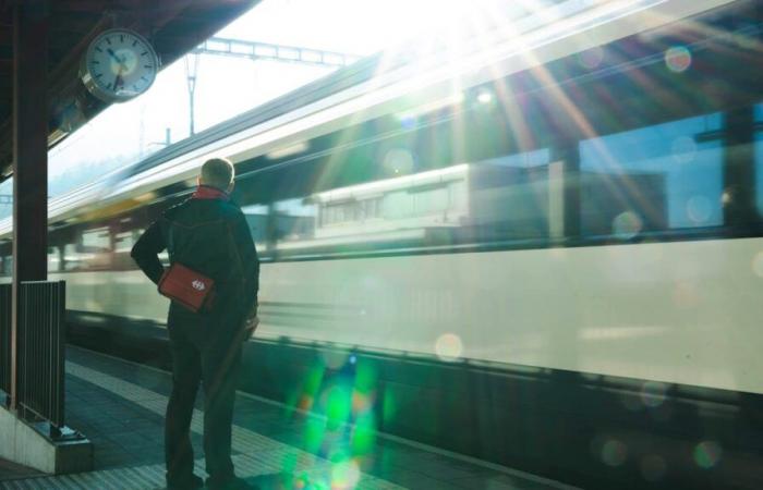 The CFF Lausanne-Fribourg line is interrupted