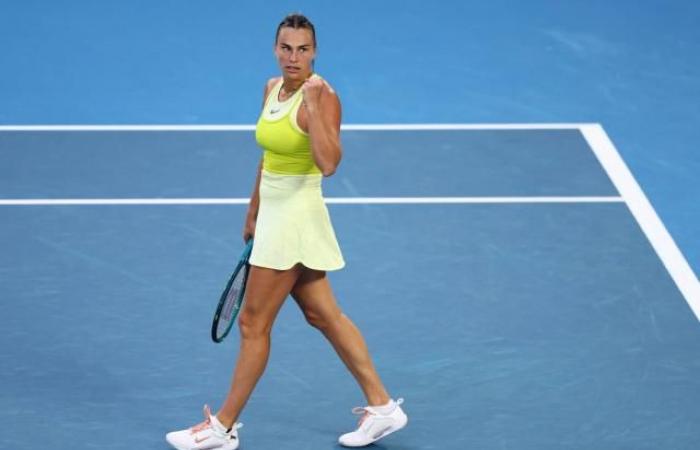 Aryna Sabalenka in the second round of the Australian Open after her victory against Sloane Stephens