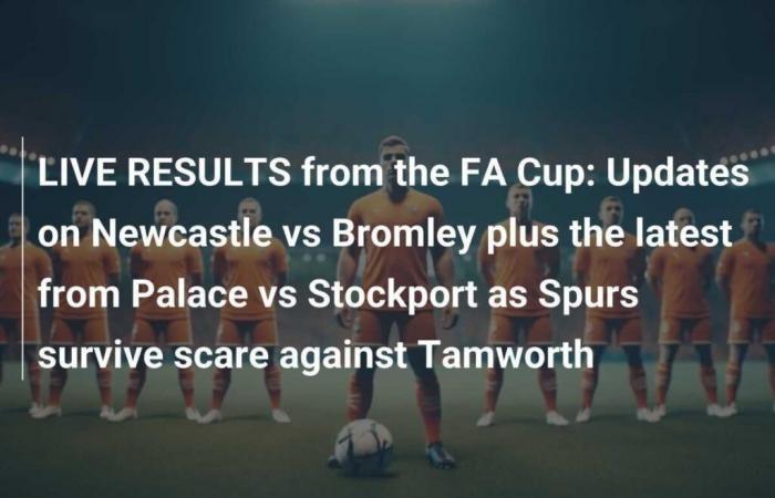 LIVE RESULTS from the FA Cup: Updates on Newcastle vs Bromley plus the latest from Palace vs Stockport as Spurs survive scare against Tamworth