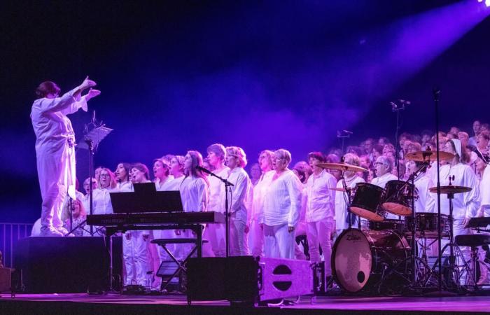 500 star singers of the concert of the most beautiful French songs