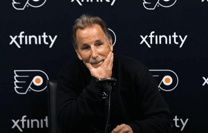 John Tortorella irritated in front of journalists after a 6-0 victory for the Flyers!