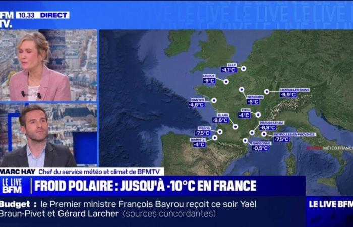 Polar cold: up to -10° C eb France – 13/01 – BFMTV