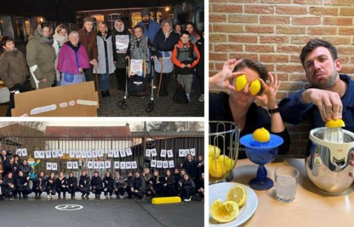 IN PICTURES. “Lemons because we feel squeezed” and “elderly” teachers: schools that are open are taking action in a fun way (Brussels)