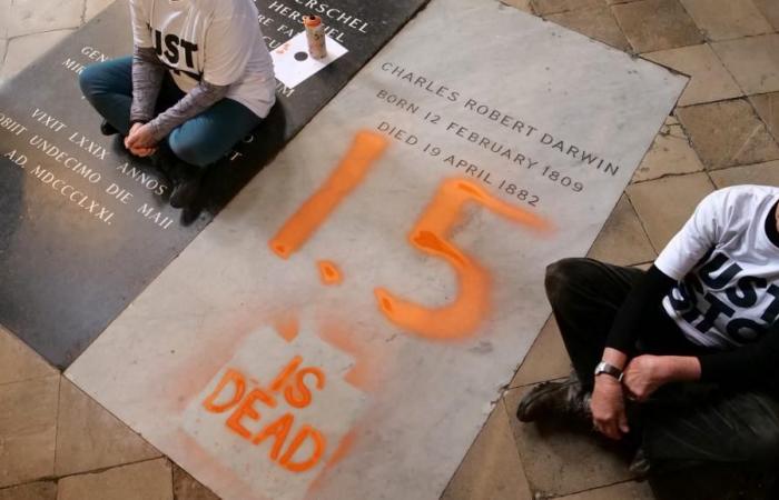 London: environmentalists deface Darwin’s tomb