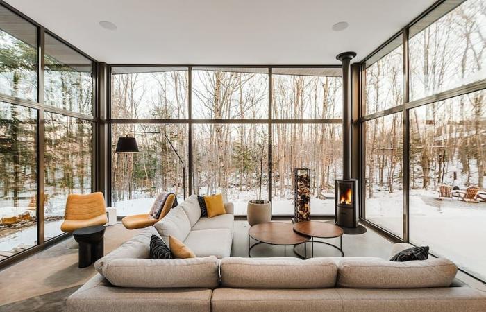 A design masterpiece surrounded by nature created by the firm MUUK Architecture for sale for $1,999,000 in Eastman