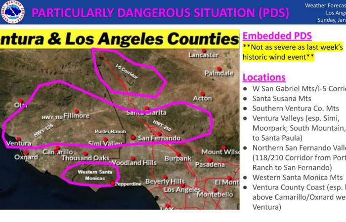 L.A. fires: Most serious weather warning issued for parts of region