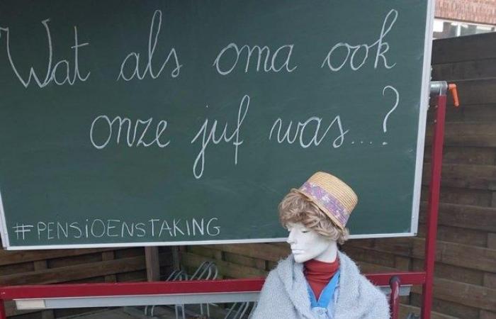 No strike, but action at Triangel primary school: “Teaching is the best and most important job, hope the politicians realize that” (Wuustwezel)