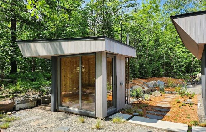 A design masterpiece surrounded by nature created by the firm MUUK Architecture for sale for $1,999,000 in Eastman