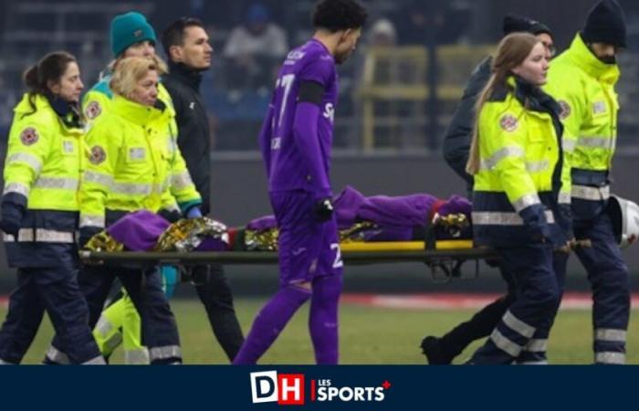 Victim of a concussion during the Topper, Francis Amuzu (Anderlecht) left the hospital