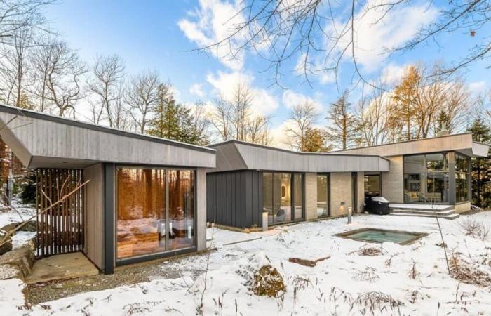 A design masterpiece surrounded by nature created by the firm MUUK Architecture for sale for $1,999,000 in Eastman