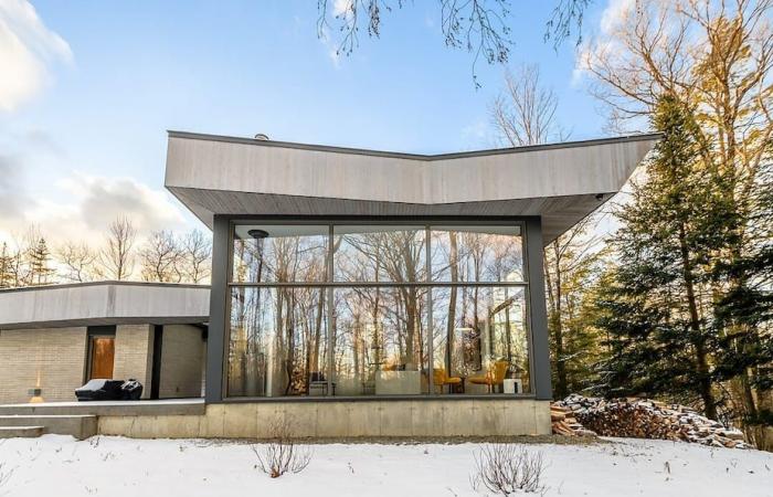 A design masterpiece surrounded by nature created by the firm MUUK Architecture for sale for $1,999,000 in Eastman