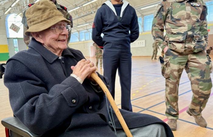 Cherbourg. Paul Leterrier, 103 years old, last marine rifleman of Free France