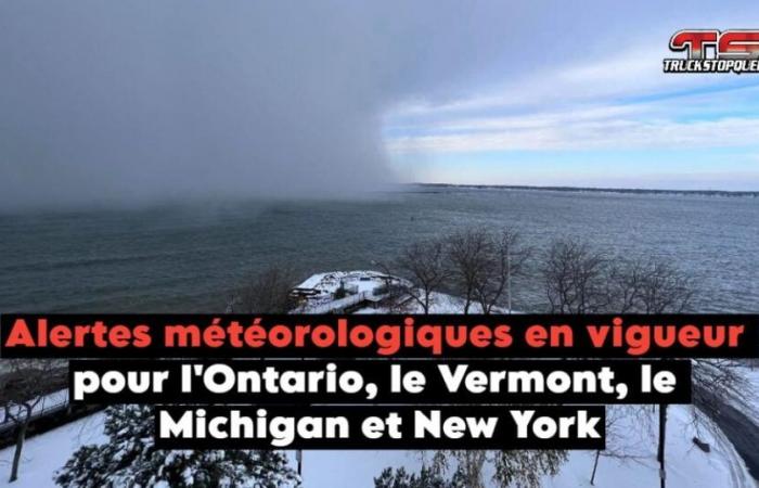 Weather alerts in effect for Ontario, Michigan, Vermont, and New York