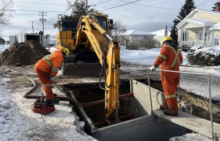 The water leak is repaired in Dolbeau-Mistassini