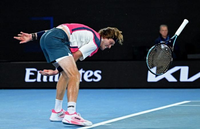 Joao Fonseca shocks Andrey Rublev in first round upset at Australian Open.