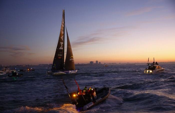 The splendid images of the arrival of the Vendée Globe at sunrise