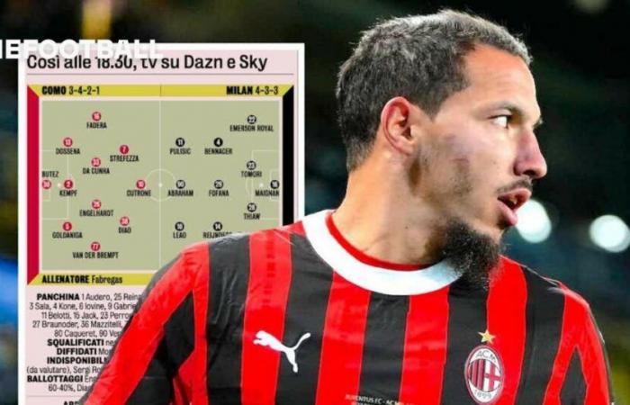 GdS: Predicted XIs for Como vs. Milan – changes in each department