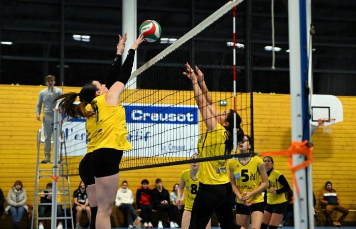 VOLLERY BALL (Pre-national women): A great victory for Le Creusot against Sallins les Bains