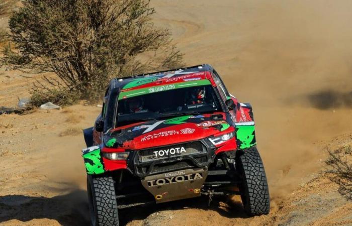 the 9th stage for Al-Attiyah, the general lead for al-Rajhi