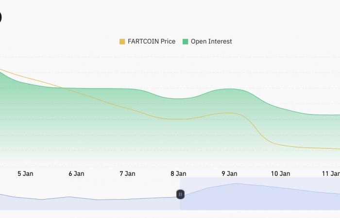 Crypto Fartcoin climbs 35%, leading today’s gains