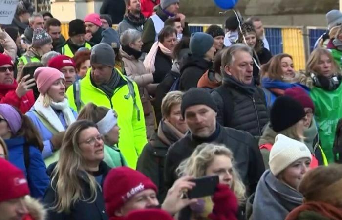 a preventive strike against pension reform in Belgium