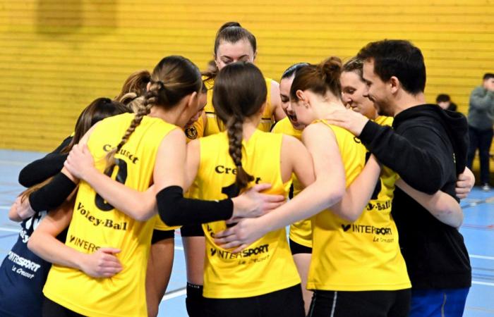 VOLLERY BALL (Pre-national women): A great victory for Le Creusot against Sallins les Bains