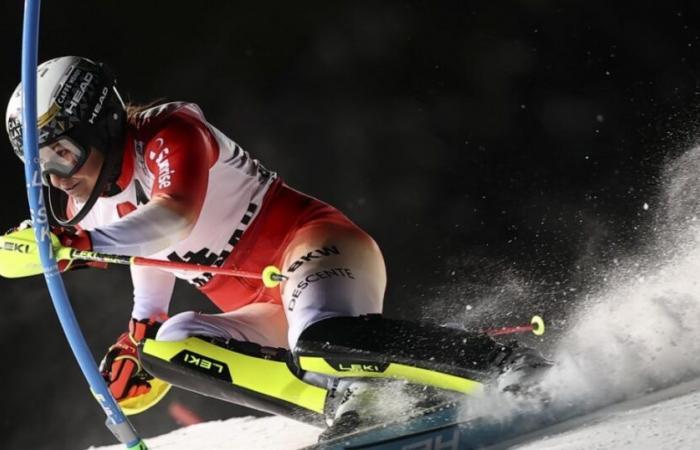 Flachau slalom: Holdener and the Swiss placed