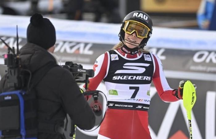 Liensberger flies over the first round of the Flachau slalom (Alpine skiing)