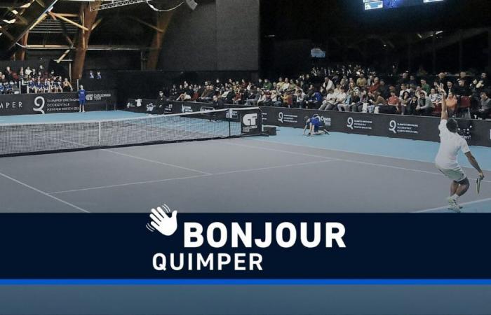 Slippery road, open tennis court, the arrival for Dalin… Hello Quimper!