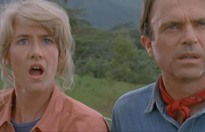 why is Laura Dern uncomfortable about starring with Sam Neil in Jurassic Park?