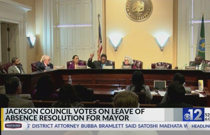 Vote on leave of absence for Jackson mayor fails