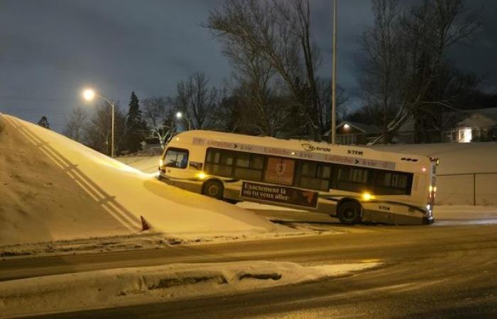 Slippery roads: some road exits in Trois-Rivières